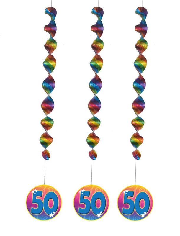 3 Spiralhänger 50 Bunt 81cm 3 Spiralhänger 50 Bunt 81cm