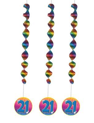 3 Spiralhänger 21 Bunt 81cm 3 Spiralhänger 21 Bunt 81cm
