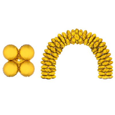 10 Folienballons Rund 43cm Gold für Ballonbogen 10 Folienballons Rund 43cm Gold für Ballonbogen
