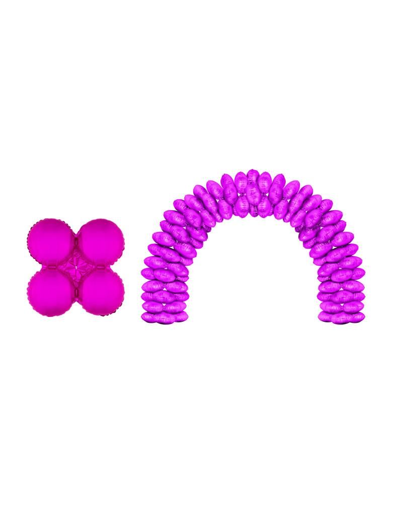 10 Folienballons Rund 43cm Pink für Ballonbogen