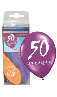 12 Ballonnen 30cm Abraham 50 Multi