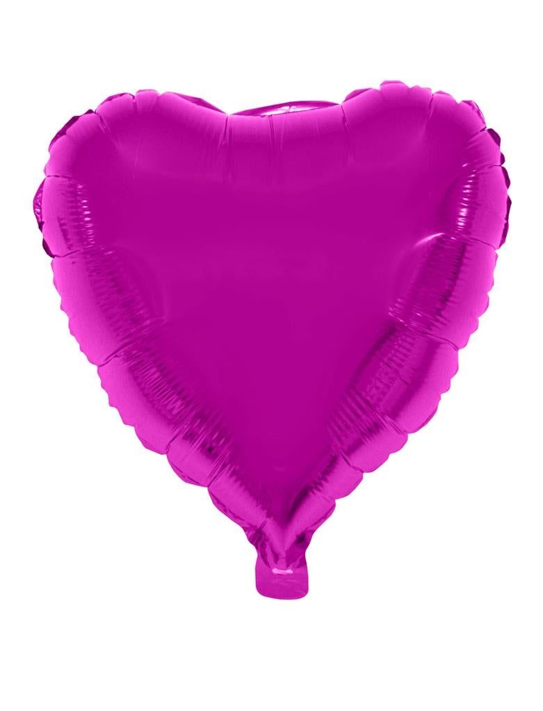 Folieballon 45cm Hart fuchsia