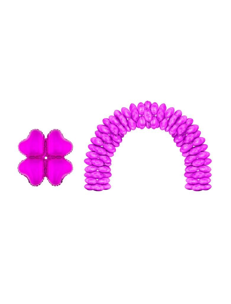 10 folieballonnen voor boog 43m Hartvormig fuchsia