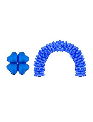 10 Folienballons Herz 43cm Blau für Ballonbogen