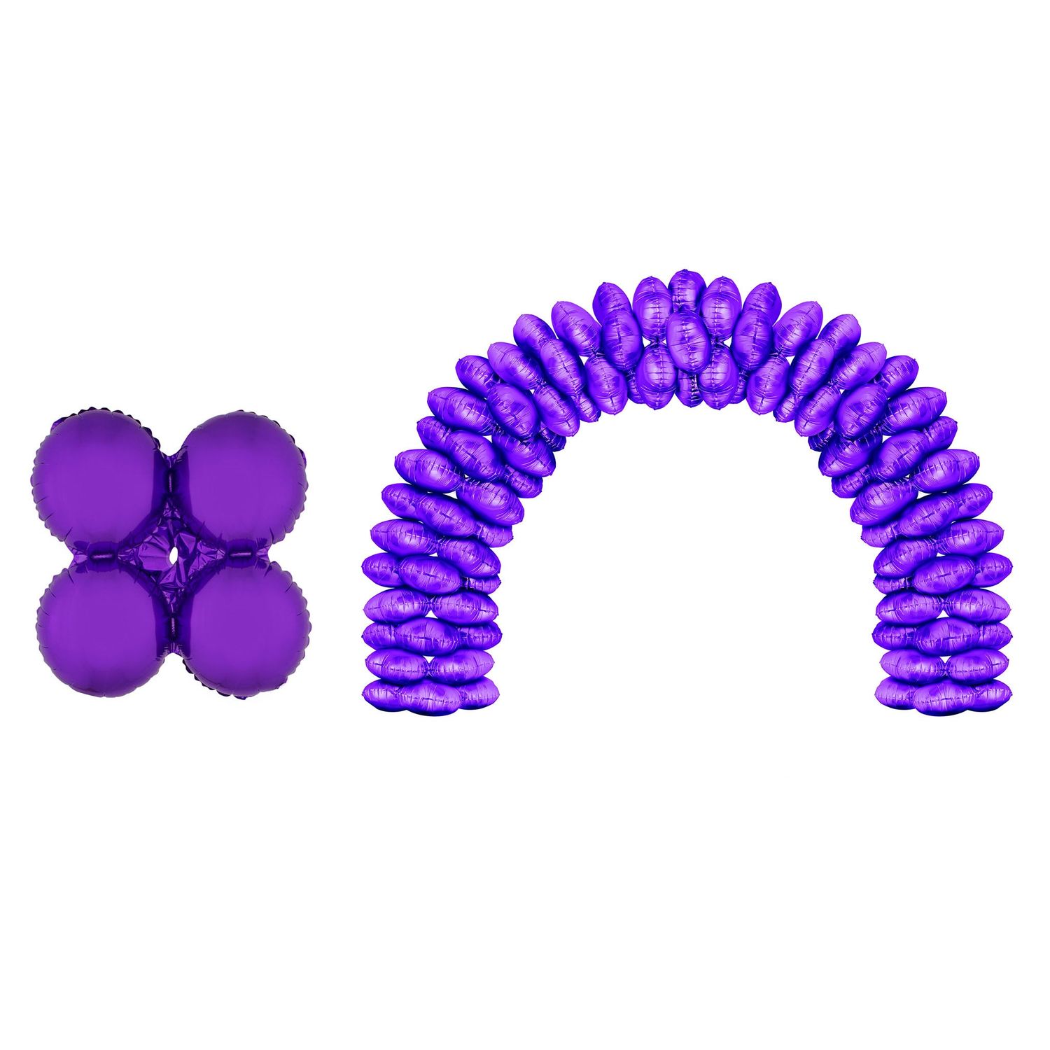 10 folieballonnen voor boog 43m Rond Paars 10 folieballonnen voor boog 43m Rond Paars