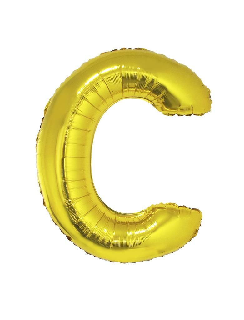 Folieballon 102m letter C Goud