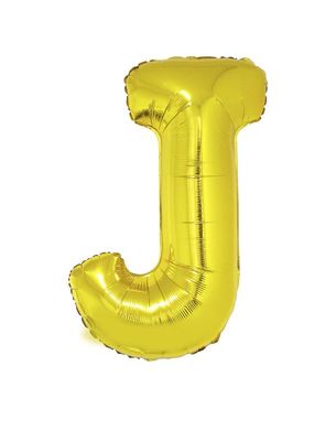 Folieballon 102m letter J Goud