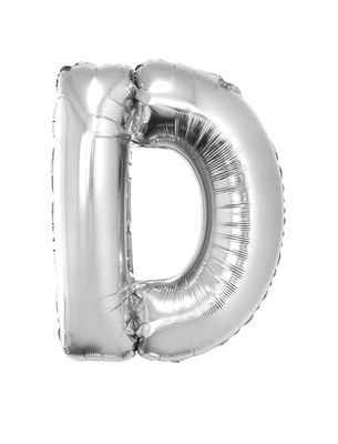 Folienballon D Silber 102cm Folienballon D Silber 102cm