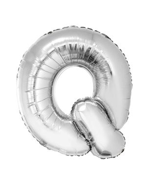 Folienballon Q Silber 102cm Folienballon Q Silber 102cm