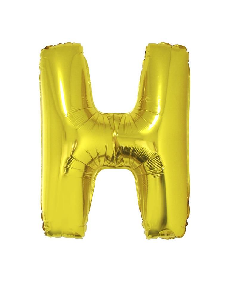 Folieballon 102m letter H Goud
