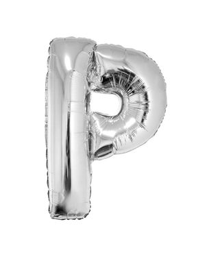 Folienballon P Silber 102cm Folienballon P Silber 102cm