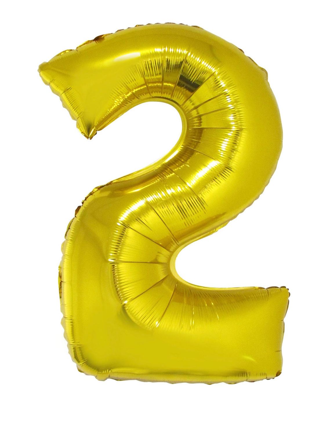 XXL Folienballon Zahl 2 Gold 102cm