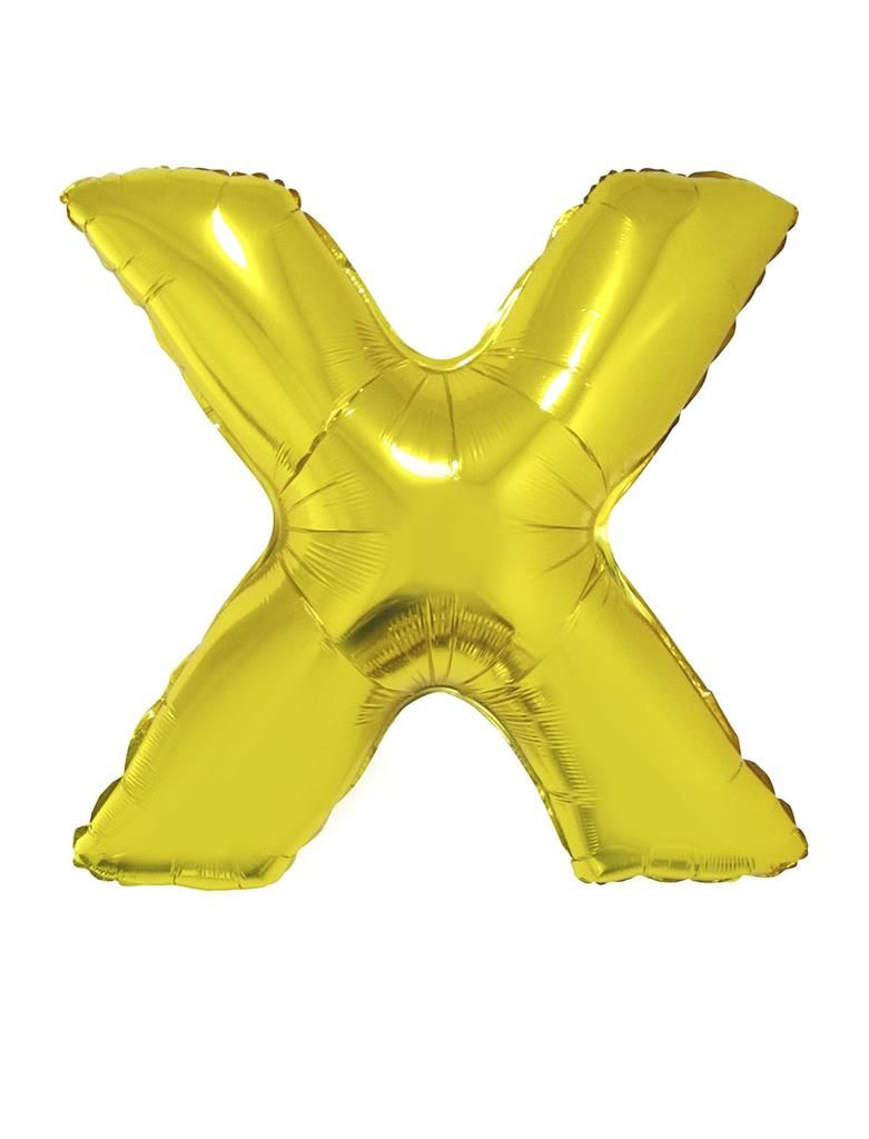 Folieballon 102m letter X Goud