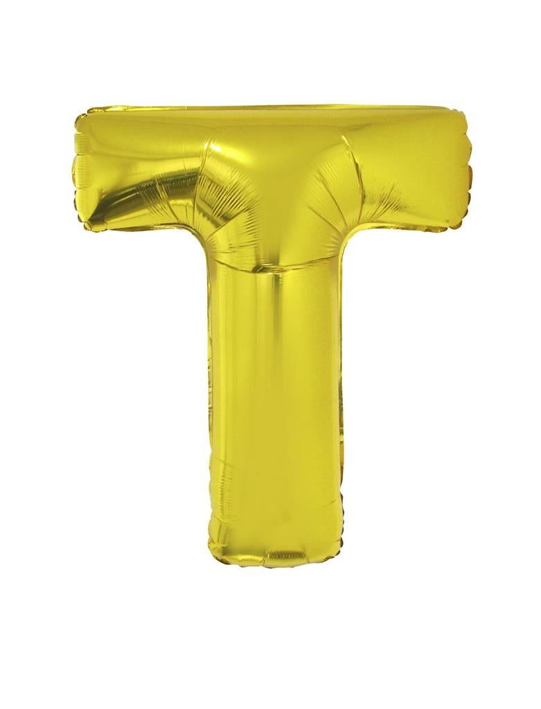 Folienballon T Gold 102cm