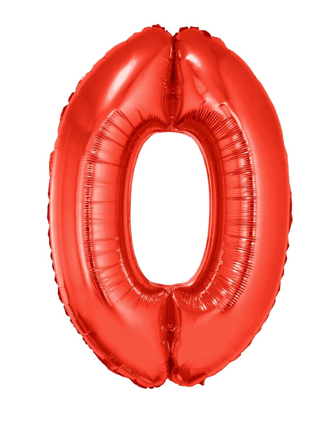 Folieballon 102m cijfer 0 Rood