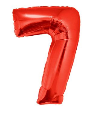 XXL Folienballon Zahl 7 Rot 102cm XXL Folienballon Zahl 7 Rot 102cm