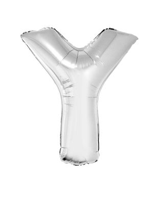 Folieballon 102m letter Y Zilver