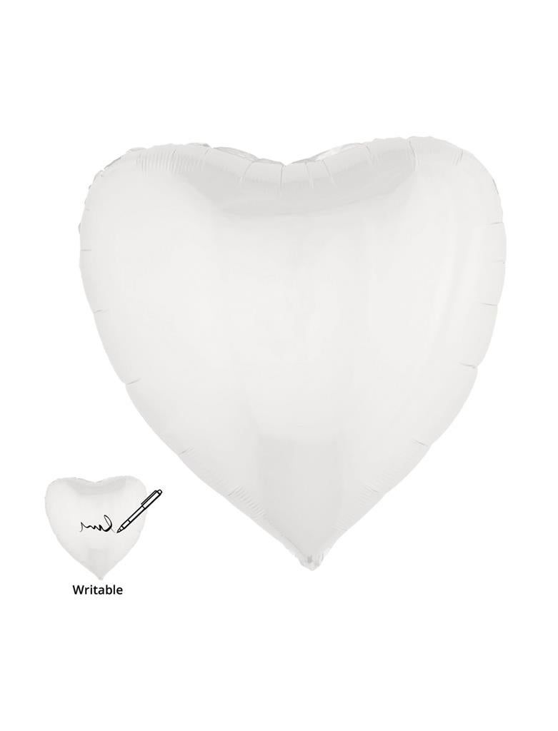 Folieballon 30 Folieballon 30" Hart Wit