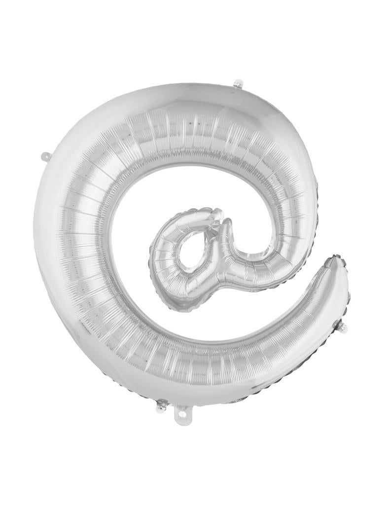 Folieballon 102m teken @ Zilver Folieballon 102m teken @ Zilver