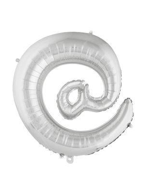Folienballon Symbol @ Silber 102cm