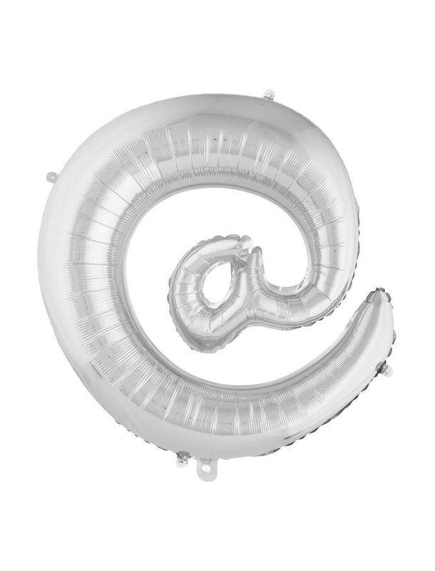 Folienballon Symbol @ Silber 102cm