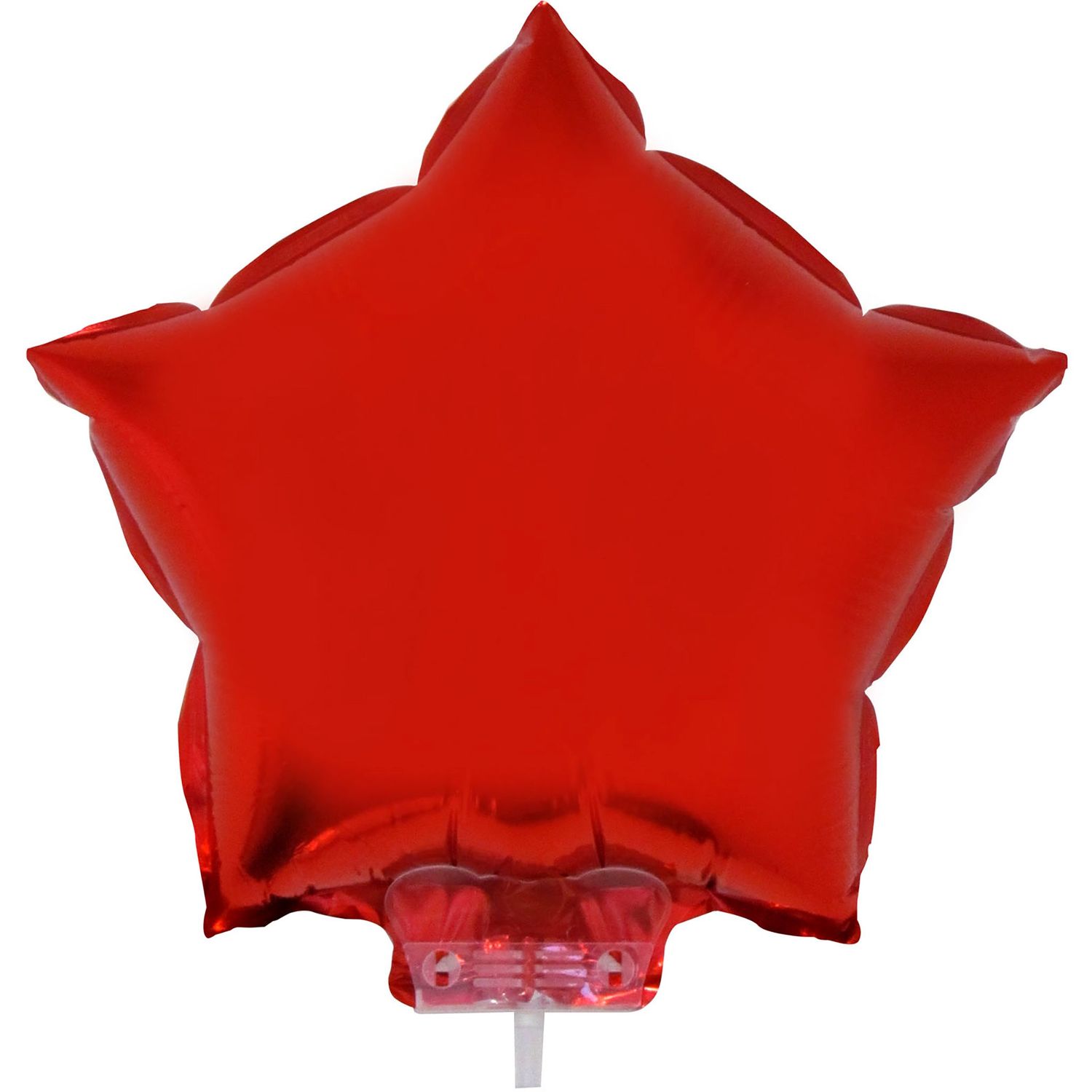 Folienballon 28cm Stern mit Stab Rot