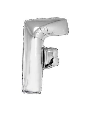 Folienballon F Silber 102cm Folienballon F Silber 102cm