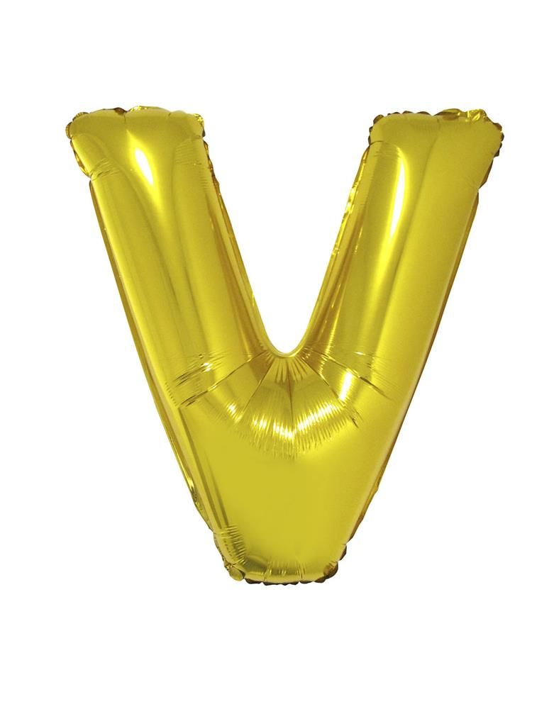 Folienballon V Gold 102cm Folienballon V Gold 102cm