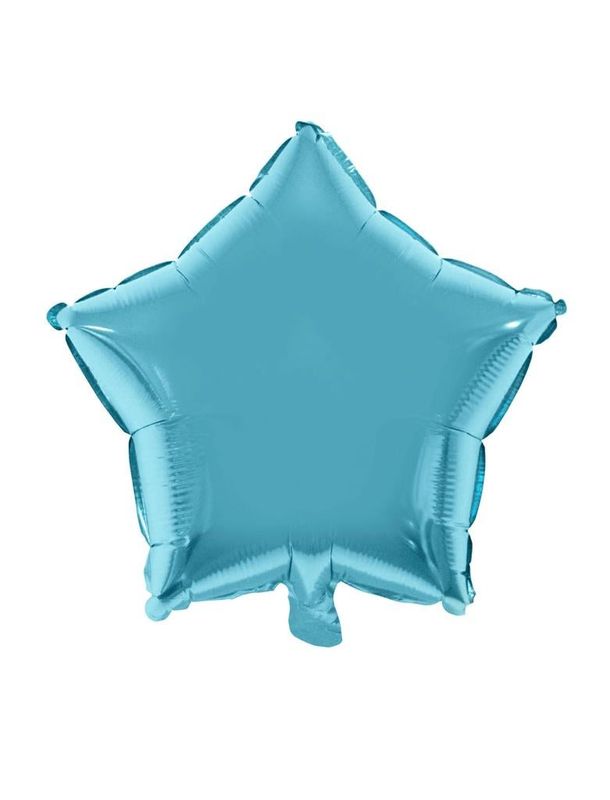 Folienballon Stern 45cm Hellblau