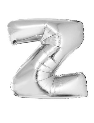 Folieballon 102m letter Z Zilver Folieballon 102m letter Z Zilver