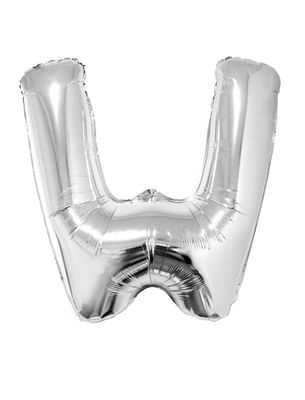 Folienballon W Silber 102cm