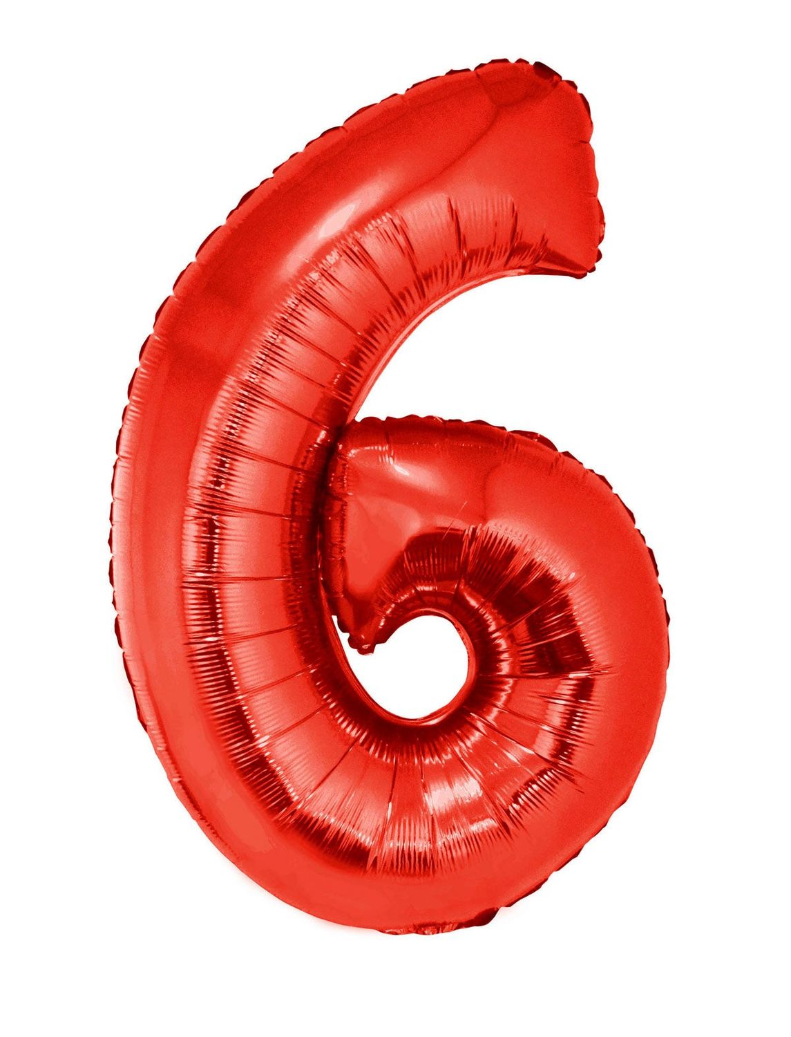 Folieballon 102m cijfer 6 Rood