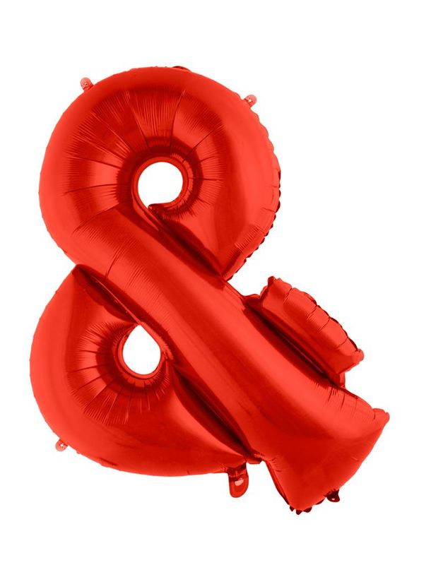 Folienballon Symbol & Rot 102cm