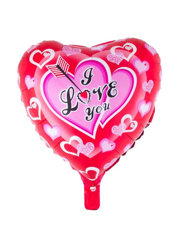 Folienballon Rot 45cm Herz  I LOVE YOU