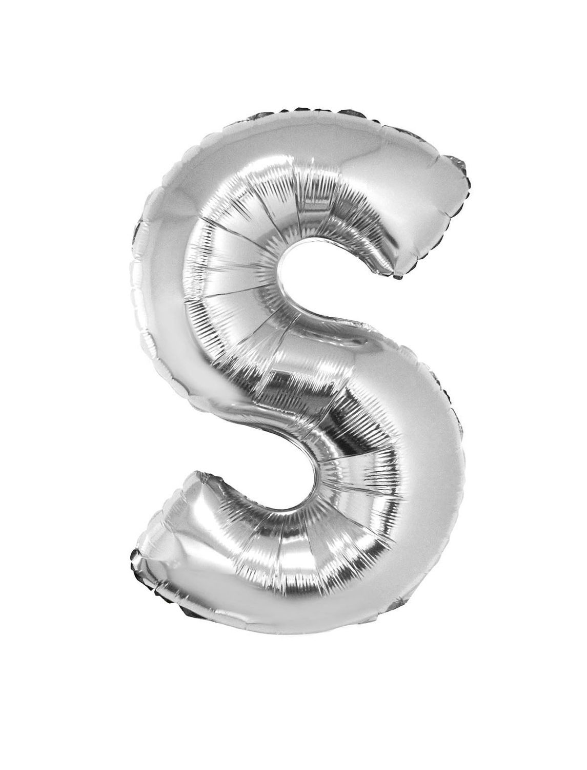 Folieballon 102m letter S Zilver