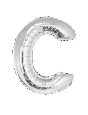 Folienballon C Silber 102cm