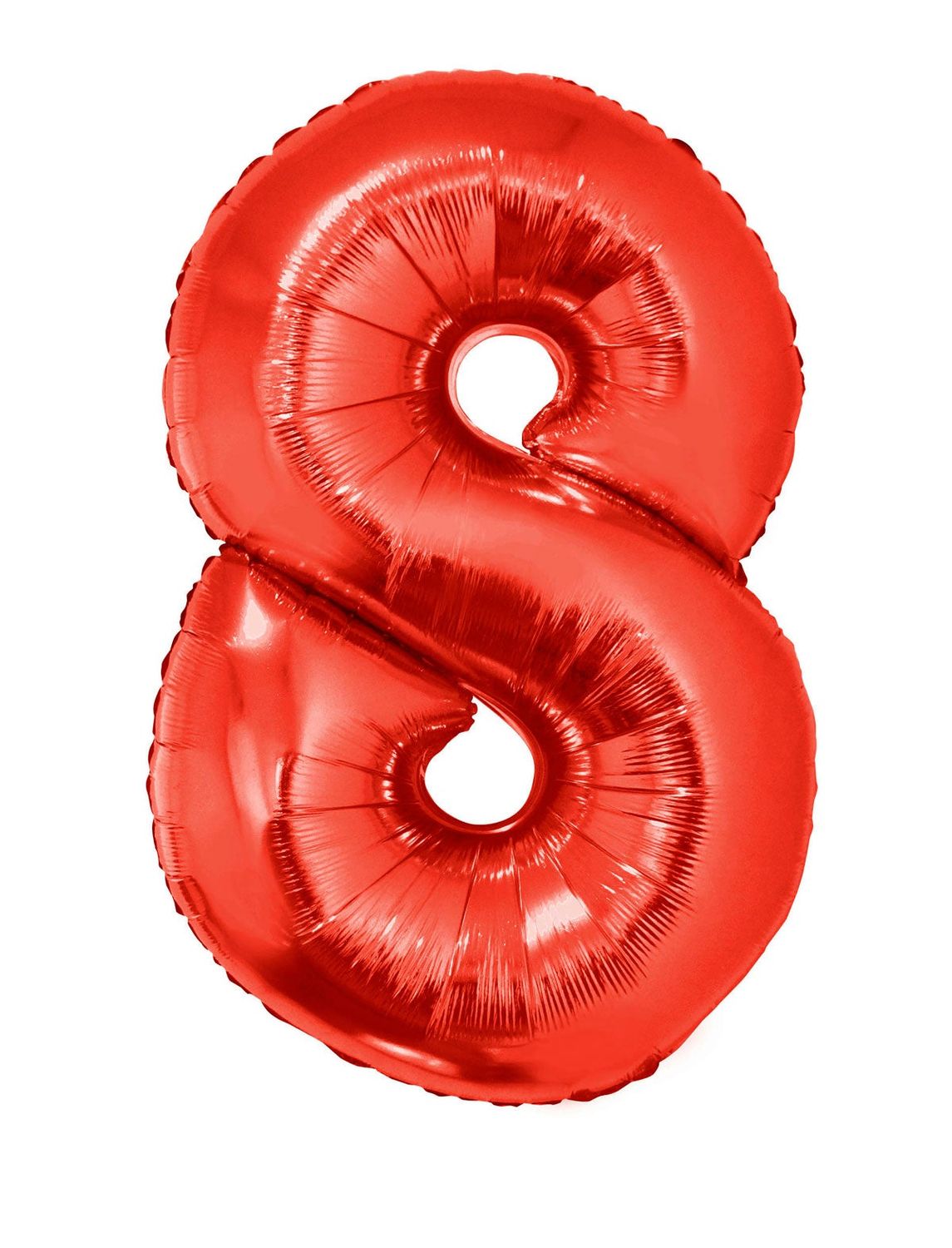 XXL Folienballon Zahl 8 Rot 102cm