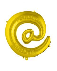 Folienballon Symbol @ Gold 102cm