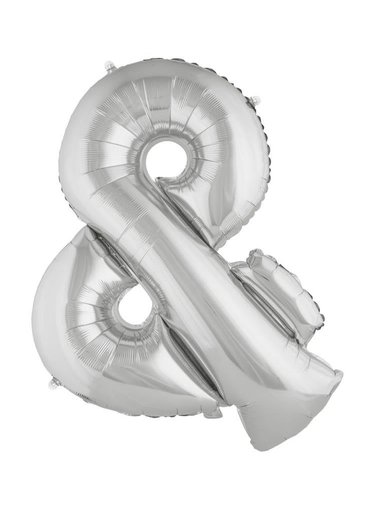Folieballon 102m teken & Zilver