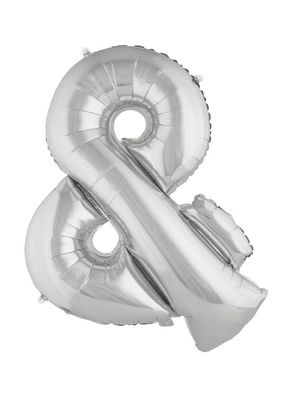 Folieballon 102m teken & Zilver