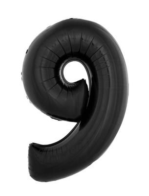 XXL Folienballon Zahl 9 Schwarz 102cm