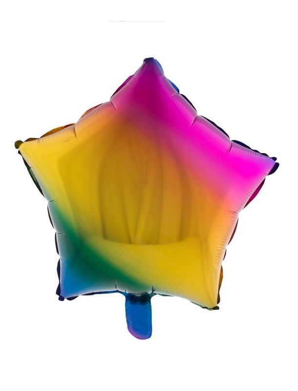 Folienballon Stern 45cm Regenbogen