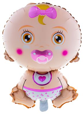 Folieballon 68cm baby roze Folieballon 68cm baby roze