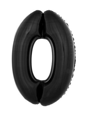 XXL Folienballon Zahl 0 Schwarz 102cm XXL Folienballon Zahl 0 Schwarz 102cm