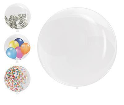 Konfettiballon 45cm Transparent