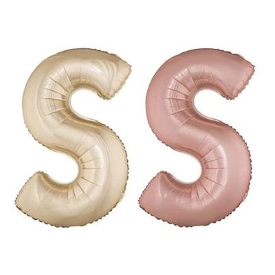 Folieballon 102m letter S rosé