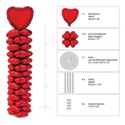 Ballonzuil Valentijn Hart 25-dlg.