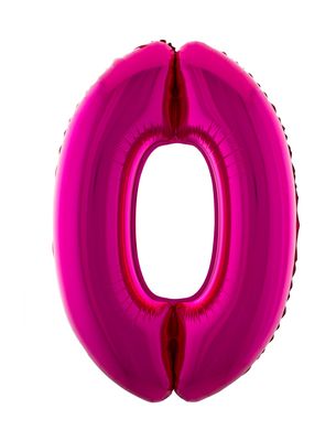 XXL Folienballon Zahl 0 Pink 102cm