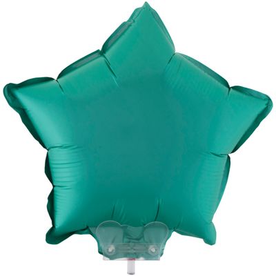 Folieballon 11 Folieballon 11" met stokje ster chroom groen