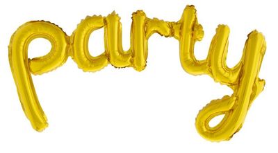 Folienballon Party 44.25cm x 18.1 Folienballon Party 44.25cm x 18.1" Gold